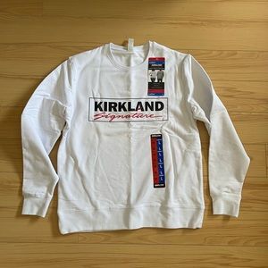 Kirkland Signature White Fleece Crewneck Sweatshirt